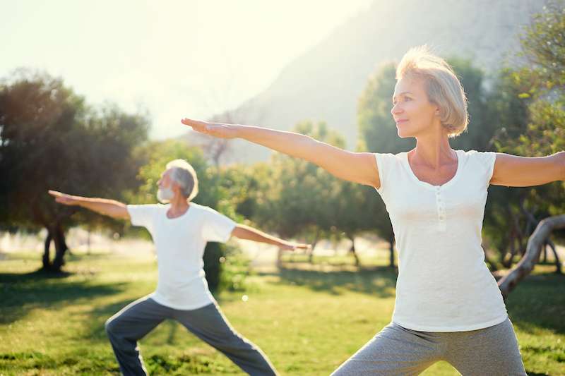 older couple exercising