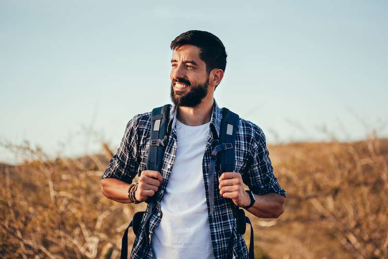 happy young male outdoors