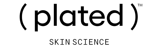 plated skin science logo black and white