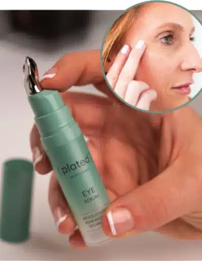 plated eye serum product graphic